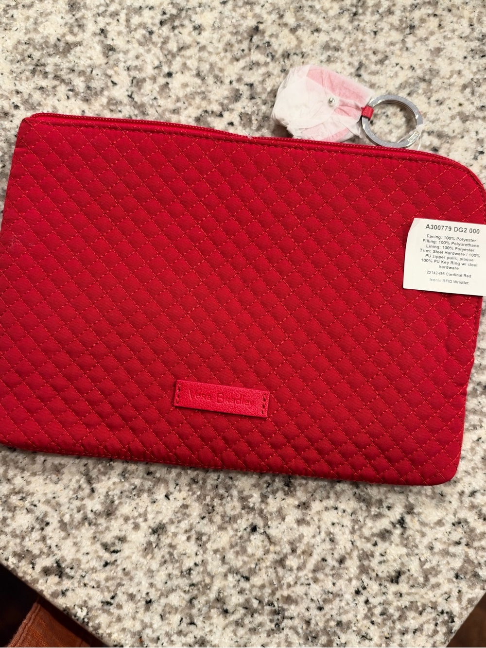 Vera Bradley Iconic RFID Wristlet – Cardinal Red